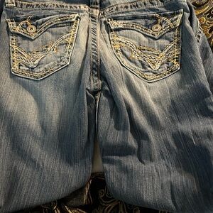 Big Star Medium-Light Blue Bootcut Jeans with Embroidered Back Pockets